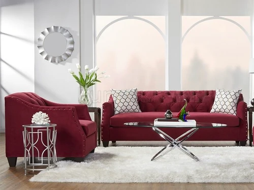 Luna Cherry Sofa And Chair 2 Pcs Set