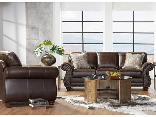 Ridgeline Brown Sofa And Chair 2 Pcs Set