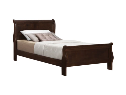 Louis Philippe Cappuccino Twin Bed