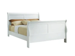 Louis Philippe White Queen Bed