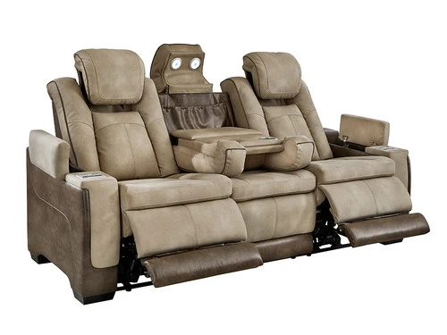 Durapella Brown Power Recliner Sofa