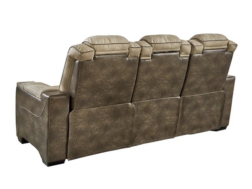 Durapella Brown Power Recliner Sofa - Image 3