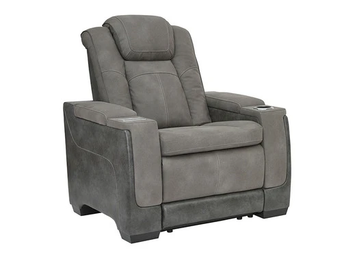 Durapella Gray Power Recliner