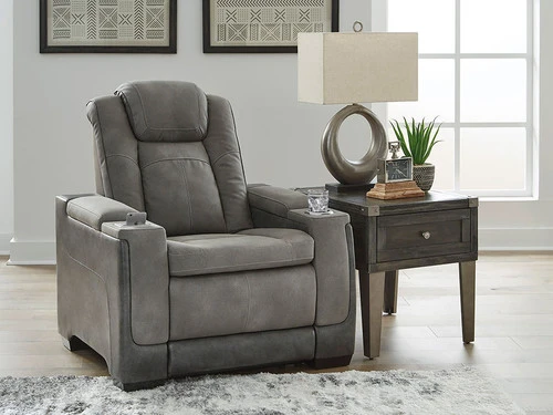Durapella Gray Power Recliner - Image 3