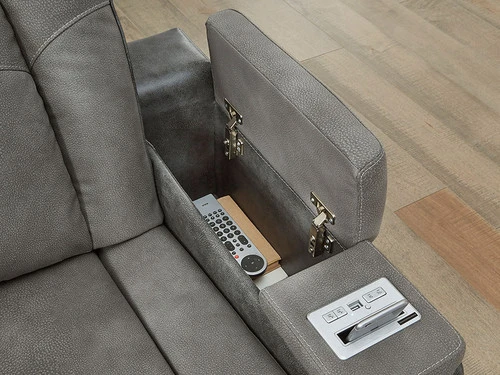 Durapella Gray Power Recliner - Image 7