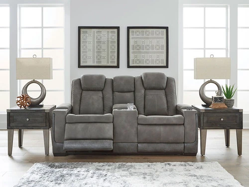 Durapella Gray Power Loveseat - Image 2
