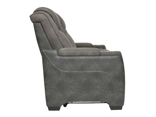 Durapella Gray Power Loveseat - Image 3