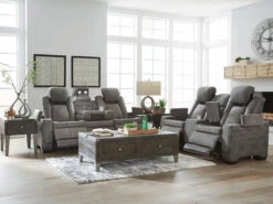 Durapella Gray Power Recliner 2 Pcs Set