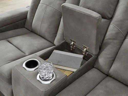 Durapella Gray Power Recliner 2 Pcs Set - Image 4