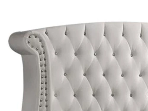 Quentin White Upholstered Queen 4 Pcs Set - Image 3
