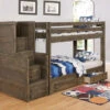 Wrangle Hill Twin Stairway Storage Bunk Bed