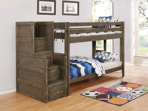 Wrangle Hill Twin Bunk Bed With Stairway Storage