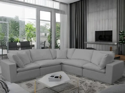 Cloud Charcoal 5 Pcs Sectional