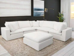 Cloud White 6 Pcs Sectional