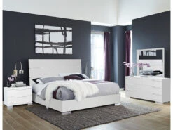 Milano White King 4 Pcs Set