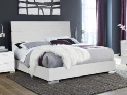 Milano White King Bed