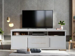 Tucson White TV Console