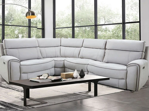 Rancho Light Gray 2 Dual Power Recliner Sectional