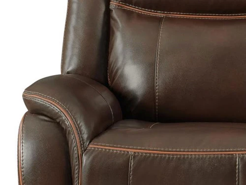Carrera Brown Dual Recliner Loveseat - Image 3