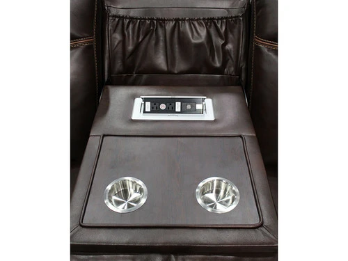 Carrera Brown Dual Recliner Sofa - Image 5