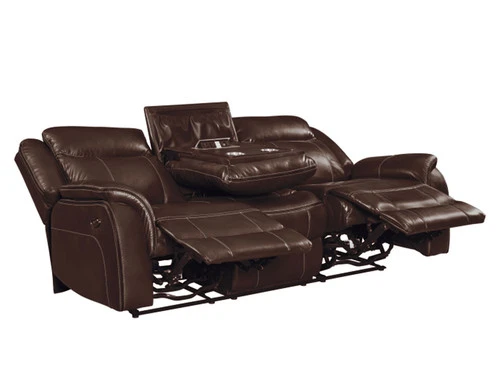 Carrera Brown Dual Recliner 2 Pcs Set - Image 2