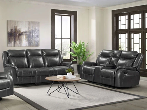 Carrera Grey Dual Recliner 2 Pcs Set