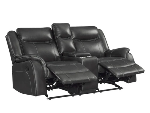 Carrera Grey Dual Recliner 2 Pcs Set - Image 3