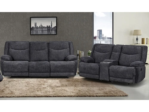 Baldwin Charcoal Power Recliner 2 Pcs Set