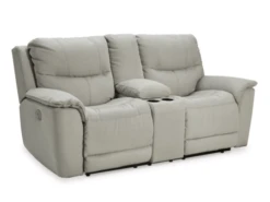 Shiloh Fossil Power Recliner Console Loveseat