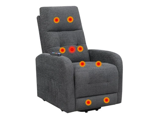 Howie Charcoal Power Lift Massage Recliner - Image 5