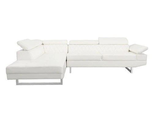 Noah White Left Sectional With Ottoman - Image 2