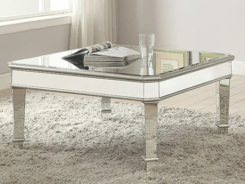 Silver Mirror Panel Coffee Table