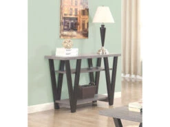 Antique Gray & Black Sofa Table