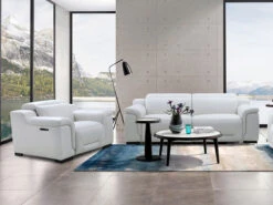 Cosmic Leather Dual Power Recliner Sofa And Chair 2 Pcs Set