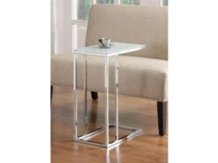 White Metal Snack Table