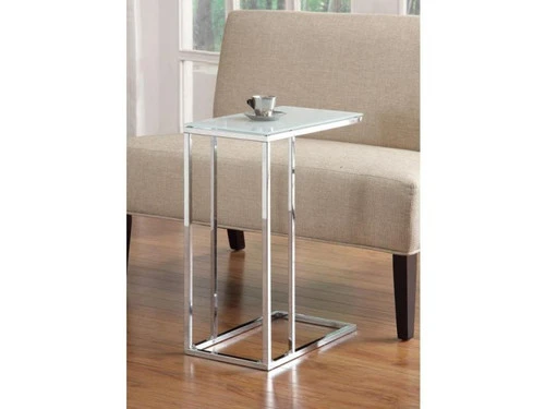 White Metal Snack Table