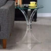 Round Clear Snack Table