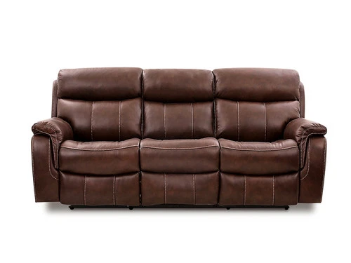 Larisa Brown Leather Dual Power Recliner Sofa