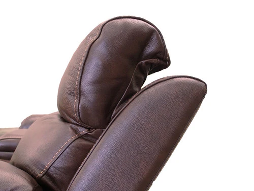 Larisa Brown Leather Dual Power Recliner Sofa - Image 3