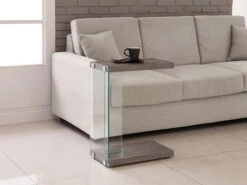 Gray Crystal Snack Table