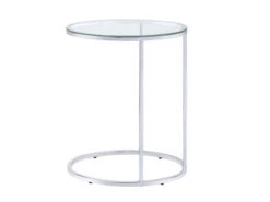 Silver Oval Snack Table
