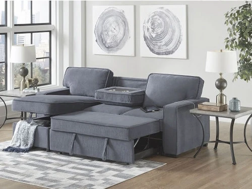 Belen Gray Left Chaise Sleeper Sectional