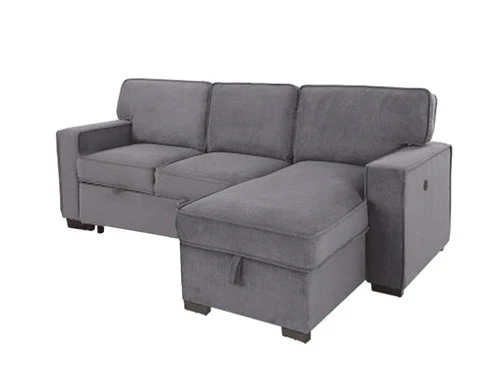 Belen Gray Left Chaise Sleeper Sectional - Image 3