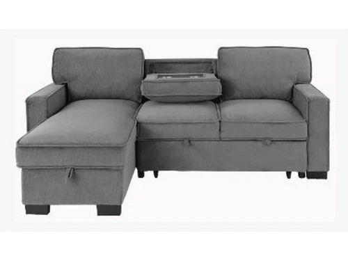 Belen Gray Left Chaise Sleeper Sectional - Image 5