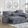 Belen Gray Right Chaise Sleeper Sectional