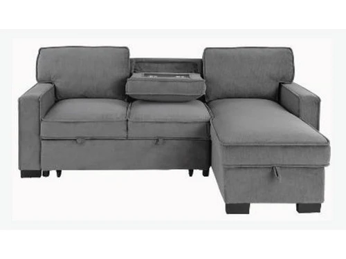 Belen Gray Right Chaise Sleeper Sectional - Image 5