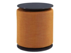 Kier Orange Accent Table Ottoman