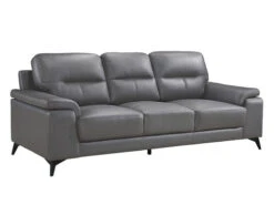 Seth Dark Gray Leather Match Sofa