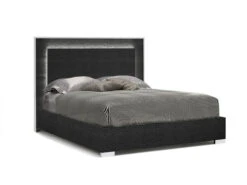 Antonella Black Matte Queen Bed
