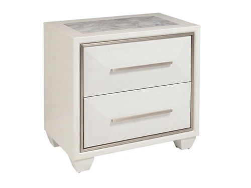Soho White King Nightstand & Chest 3 Pcs Set - Image 2